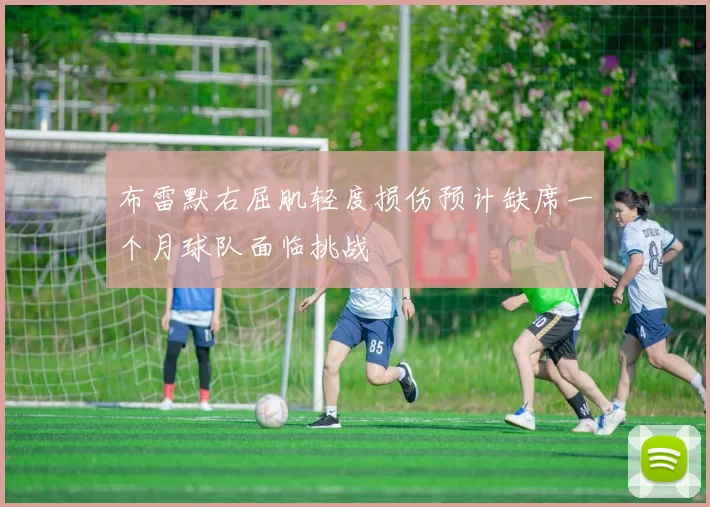 布雷默右屈肌轻度损伤预计缺席一个月球队面临挑战